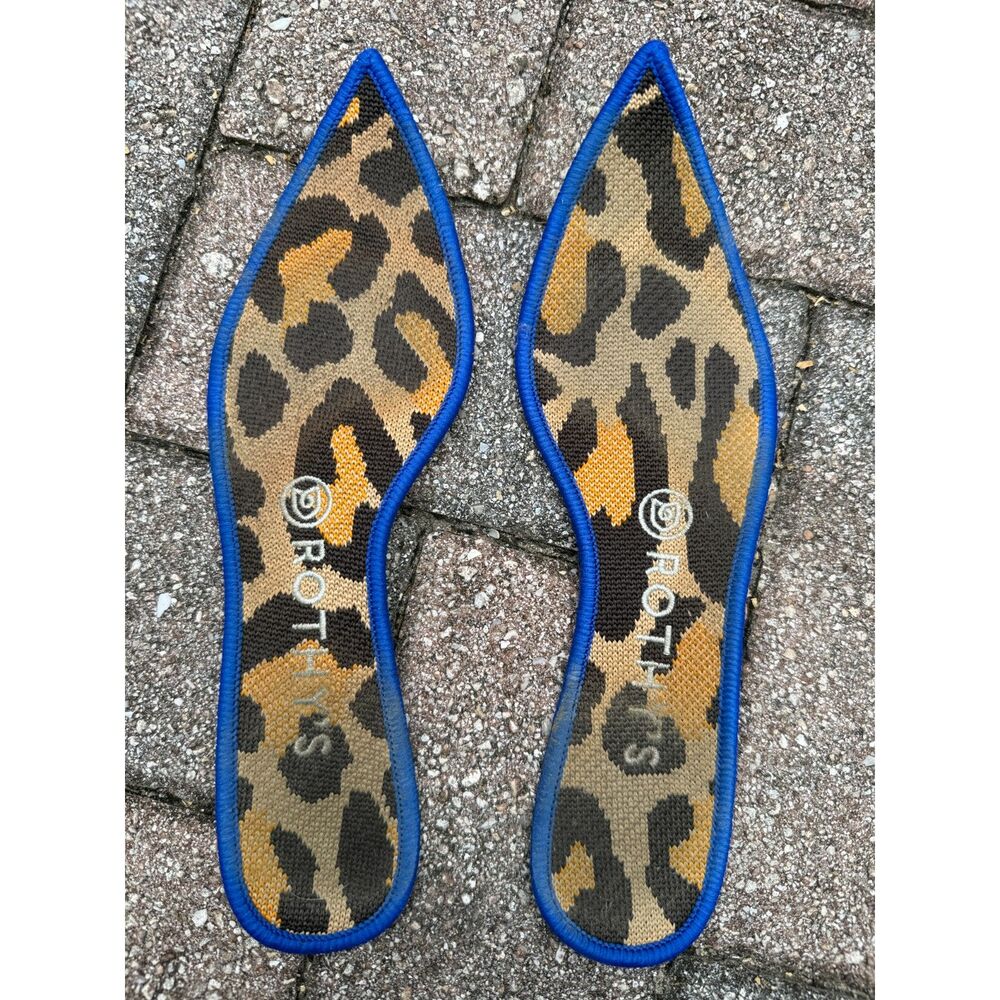 Rothy's The Point Big Cat Leopard Animal Print Ballet Flats Size 8 - Picture 7 of 9